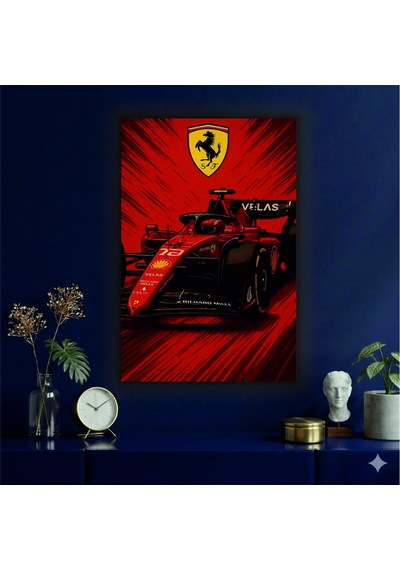 Formula 1 Motors Temalı Dekoratif Cam Tablo -14