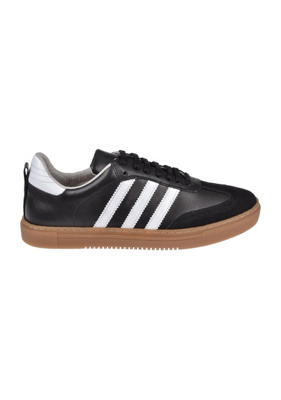 Floor Hakiki Deri Erkek Spor Ayakkabı Sneaker Mak-3030m Siyah Beyaz