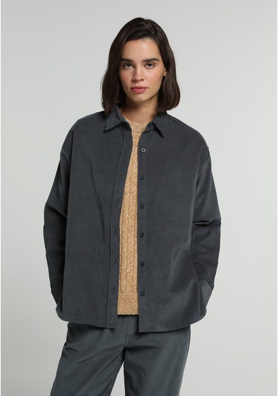 Colin's Colins Boyfriend Fit Shirt Neck Düz Kadın Yeşil Uzun Kol Gömlek Cl1081489 Q1.v1 Pgr