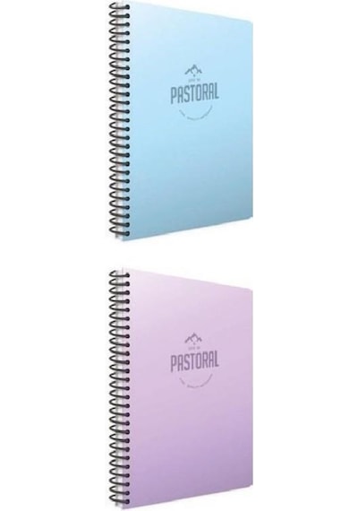 Gıpta Pastoral A4 96 Yaprak Plastik Kapak Spiralli Kareli 2'li Defter Seti