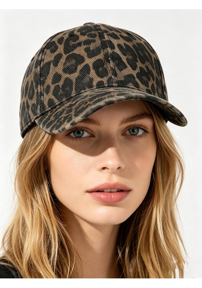 Valkyrie Leopar Desenli Unisex Şapka Ayarlanabilir Beyzbol Şapkası Günlük Spor Vintage Animal Print Kahverengi