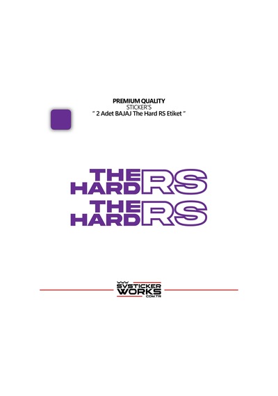 Bajaj The Hard Rs Sticker Yüksek Kalite Folyo 2 Adet Sticker Etiket