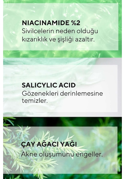The Ceel Sivilce ve Akne Karşıtı Cilt Serumu Salisilik Asit, Çay Ağacı ve Itır 30 ML