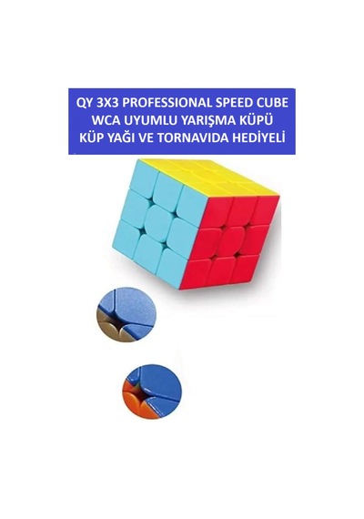 Qy 3x3 Profesyonel Speed Cube -rubık 3x3 Zeka Sabır Küpü- Küp Yağı Ve Tornavıda Hedıyelı