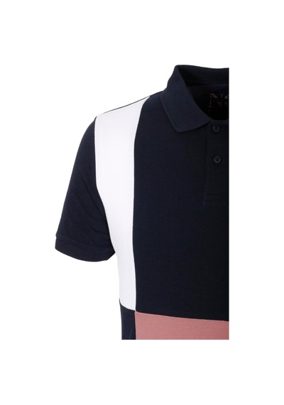 Erkek Polo Yaka Tişört Lacivert Slim Fit Ribanalı Kol Garnili T-shirt Ncs Jeans 1165-lacivert Lacivert