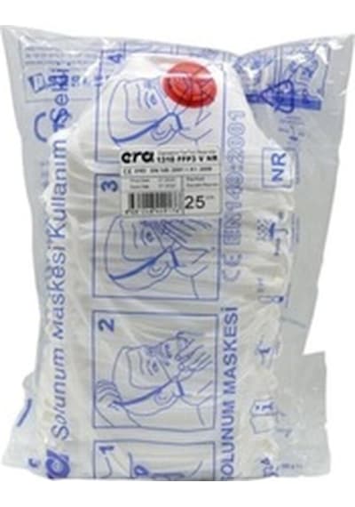 Era Toz Maskesi 1310 Ventilli Katlanır Ffp3 V Nr 25 Li Paket (539780954)