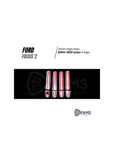 Ford Focus 2 Uyumlu 2004-2010 Krom Kapı Kolu 4 Kapı P.Çelik