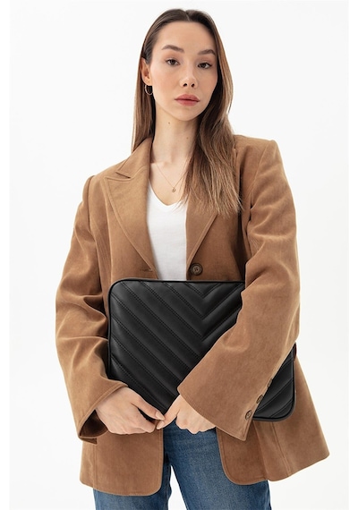 Necati Çanta Macbook Air Pro 13.3" & 14" Inç Laptop Kılıfı Bej Siyah-709 Siyah