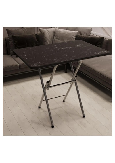 Katlanır Masa Kırma Masa 60x90 Siyah Mermer Desen Mutfak Masası Katlanır Masa Kırma Masa 60x90 Siyah Mermer Desen Mutfak Masası