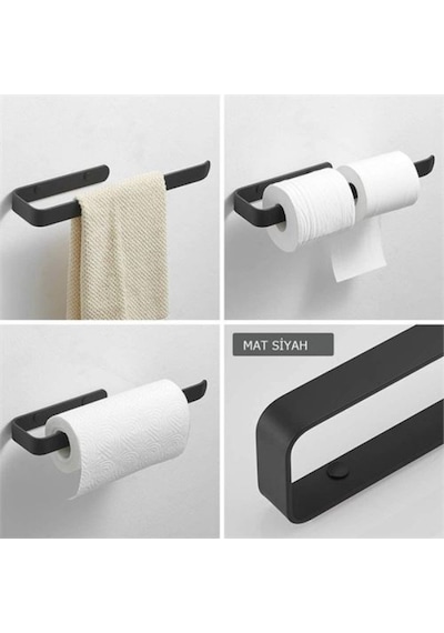 Konyax Metal Mat Siyah Havluluk Diğer