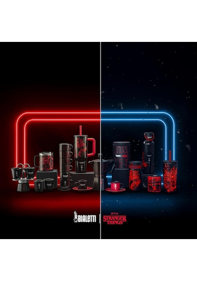 Lexroo Stranger Things Saplı Termos Bardak Pipetli Kapak - Karanlıkta Parlayan - 900 Ml Çok Renkli