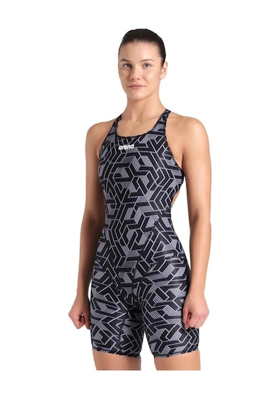 Arena Printed Full Body Kadın Siyah Yüzücü Mayosu 007909500