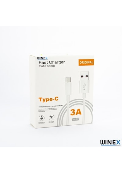 Winex Realme V5 5G 3A 45W Usba To Type-C 3M Hızlı Şarj Kablosu
