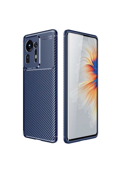 Xiaomi Mi Mix 4 Kılıf Karbon Görünümlü Silikon Kamera Korumalı Üstün Koruma Pazarplus Kahverengi