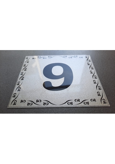 Kapı Numarası 10x12 Cm Kendinden Yapışkanlı No:9