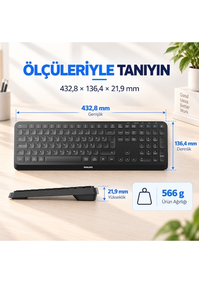 Philips SPK6407 Kablosuz Türkçe Q Klavye
