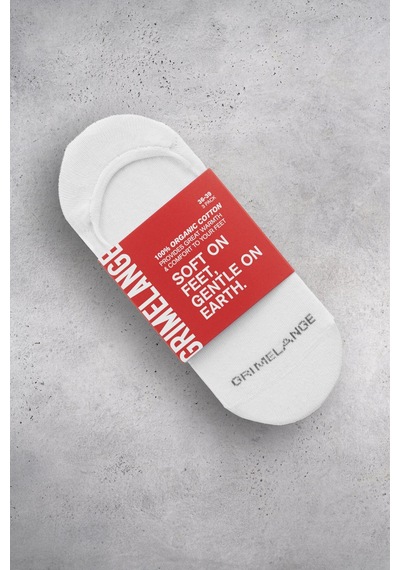 Grimelange MOLIMO  Erkek Organik Pamuklu 3 Lü Paket Beyaz Çorap