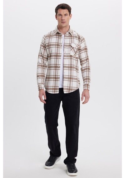 Tudors Erkek Slim Fit Dar Kesim Kareli Tek Cepli Oduncu Gömlek-41974 Çok Renkli Tudors Erkek Slim Fit Dar Kesim Kareli Tek Cepli Oduncu Gömlek-41974 Çok Renkli