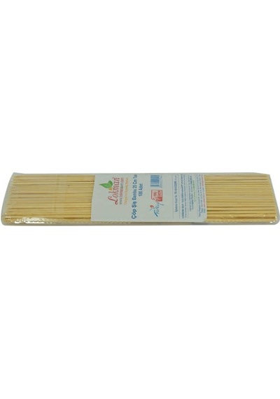 Şiş Bambu Şişleri 25 Cm Takribi 100 Adet 1 Paket Çok Renkli