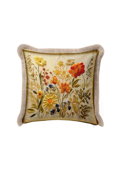 Çiçek Desenli Bahar Bahçe Saçaklı Yastık Kılıfı - Botanik Floral Boho Vizon Püsküllü Kırlent Kılıfı Sakin Esinti Ritüel Çiçek Desenli Bahar Bahçe Saçaklı Yastık Kılıfı - Botanik Floral Boho Vizon Püsküllü Kırlent Kılıfı Sakin Esinti Ritüel