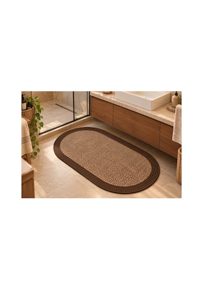 Dokuma Paspas Kahverengi Bej Dokuma Sisal Kilim Kahverengi Halat Kordon İp Bordürlü Modern Bohem Kaymaz Taban Dekoratif Kapı Önü Giriş Paspası Antre Mutfak Oturma Odası Kilimi Bej-kahverengi 934603929 Bej-kahverengi