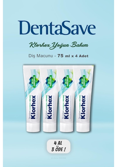 4 Al 3 Öde Dentasave Klorhex Diş Macunu 75 Ml