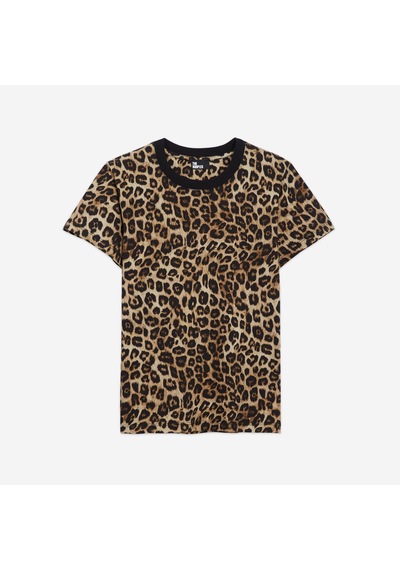 The Kooples Kadın Leopar Baskılı T-shırt Kahverengi
