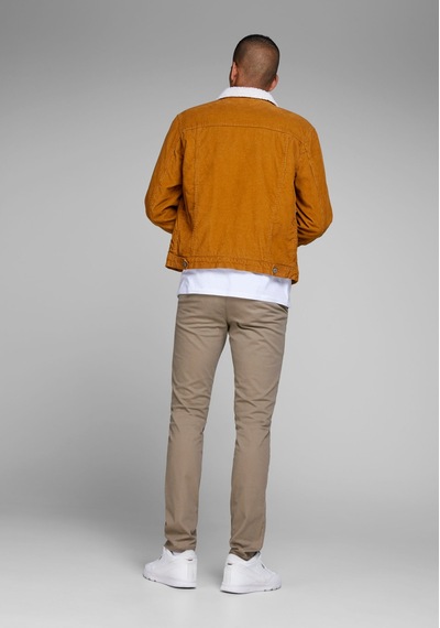 Jack & Jones Erkek Slim Fit Chino Pantolon - Marco Bowie 12150160 Beige Krem