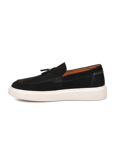Voyager Erkek Siyah Süet Rahat Tabanlı Şık Hakiki Deri Smart Casual Ayakkabı Loafer 6795 M Çok Renkli