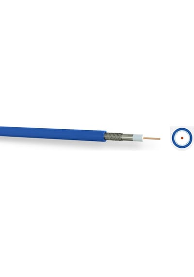 Coaxial Kablo - Rg-174 - 50 Ohm - Mavi