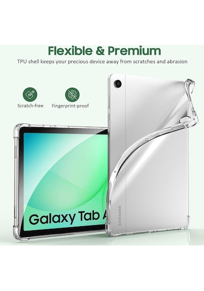Samsung Galaxy Tab A9 Plus & A11 Plus 11" Uyumlu Şeffaf Tpu İnce Arka Koruyucu Kılıf Klasik