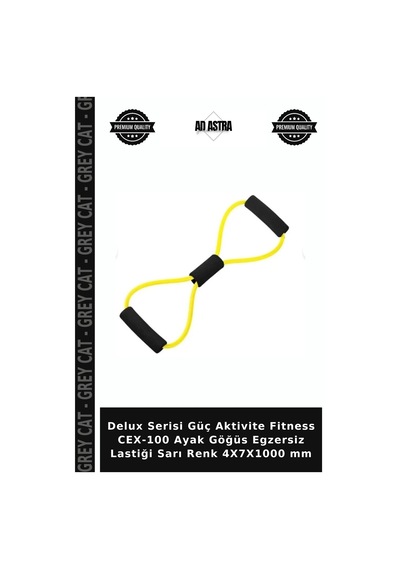 Delux Serisi Güç Aktivite Fitness Cex-100 Ayak Göğüs Egzersiz Lastiği Sarı Renk 4x7x1000 Mm