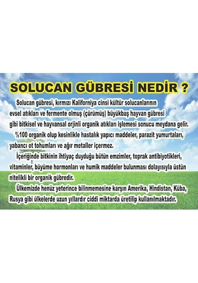 Organik Sıvı Solucan Gübresi 20 KG Talya Solucan Humik Fulvik Var