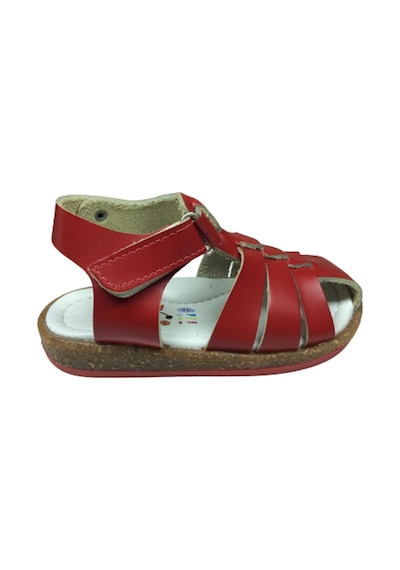 Ortopedikal 1001 Bebe Unisex Çocuk Sandalet Cırtlı Deri Kırmızı