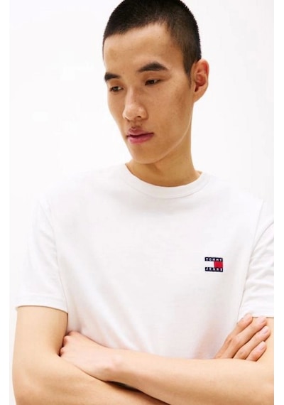 Tommy Hilfiger Tjm Reg Badge Tee Ext Beyaz