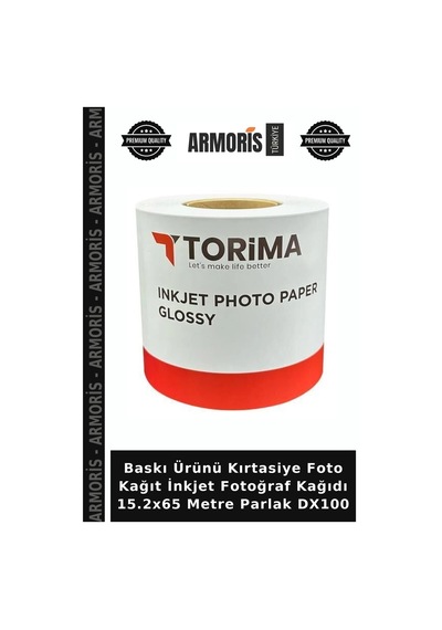 Baskı Ürünü Kırtasiye Foto Kağıt İnkjet Fotoğraf Kağıdı 15.2x65 Metre Parlak Dx100