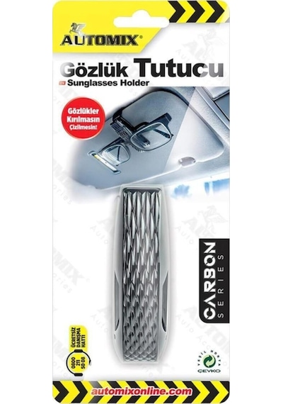 Oto Gözlük Tutucu Siyah Karbon Kaplama