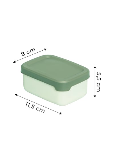 12 Li Dikdörtgen Saklama Kabı Seti 0,43ml-0,83ml-1.6l-2.6l Mikrodalga Ve Dondurucu Uyumlu Yeşil