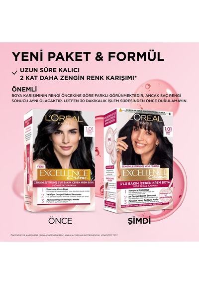 L Oréal Paris Excellence Creme 1.01 Derin Geve Mavisi Saç Boyası