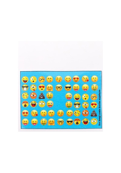 Çok Renkli Emoji Kız Çocuk Tırnak Sticker
