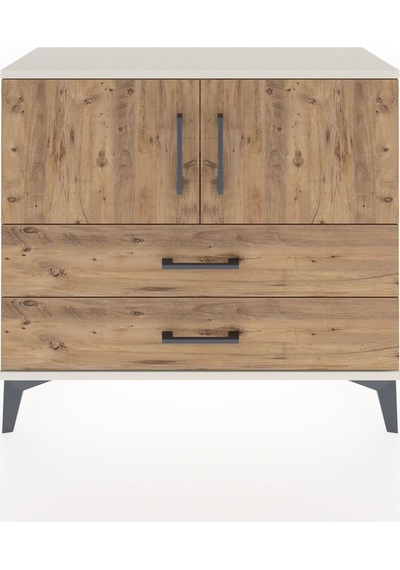 Arges Şifonyer 2 Raflı 2 Çekmeceli 2 Kapaklı 88x30x80 Aytaşı-çam Aytaşı