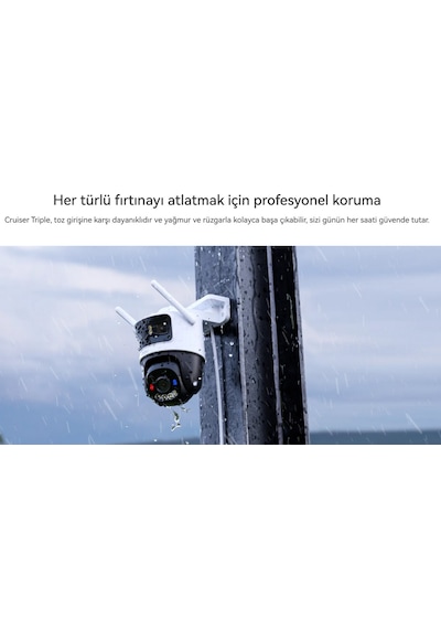 Imou Cruiser Triple 11 Mp Dış Ortam 3 Lensli Kablosuz Pt Kamera Ipc-s7up-11m0wed