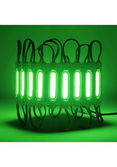 10 Adet 5 Watt Yeşil Işık Ip65 Modül Led, 10 Adet Magnetli, Çok Kaliteli Yeşil Işık Modül Led Yeşil