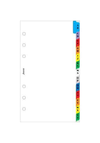 Filofax 131608 A-z Separatör, 2 Harfler Pro Tab, Renkli