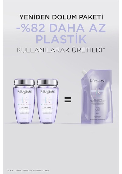 Kerastase Blond Absolu Bain Lumiere Işlem Görmüş Sarı Saçlar Için Parlaklık Veren Şampuan 500 Ml Boyalı