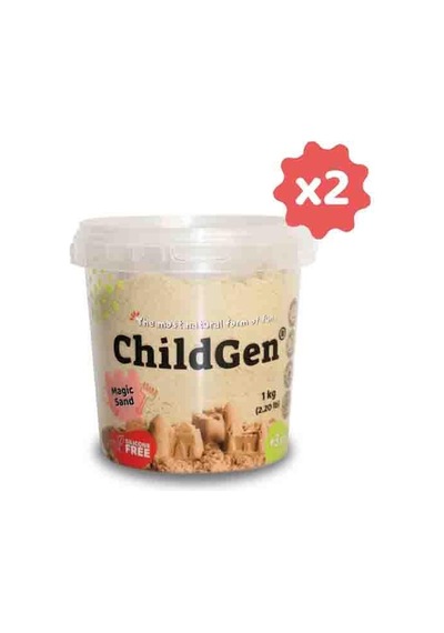 Childgen Doğal Kinetik Kum 1 Kg Naturel 2 Adet Kahverengi