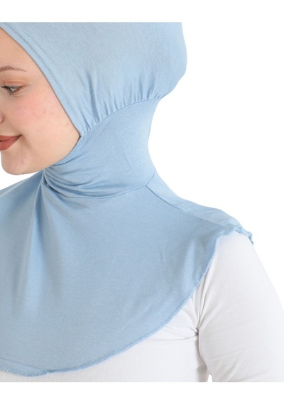 Modish Group Kadın Boyunluklu Hijab Tesettür Pratik Spor Bone - Sarı Mavi