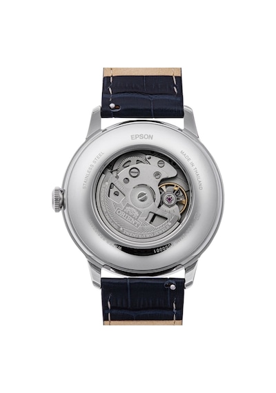 Orient Ra-ak0806l30b Kurmalı Otomatik Sun&moon Deri Lacivert 42 Mm Erkek Kol Saati Gri
