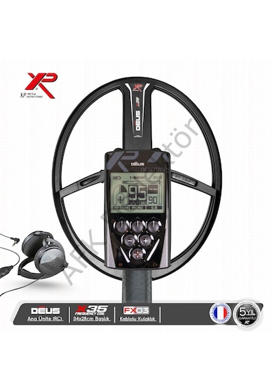 Xp Deus Rc Ana Üniteli 34x28 Cm X35 Başlıklı Fx03 Kablolu Kulaklıklı Metal Dedektörü
