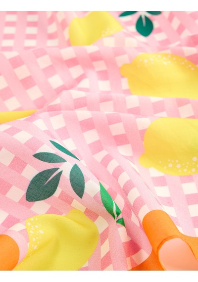 Koton Viskon Karışımlı Kare Limon Desenli Fular - Koton X Sibil Çetinkaya Pembe 6sak50099aa Gül